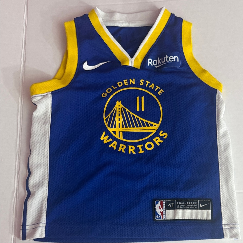 Nike Blue and Yellow Golden State Warriors Jersey